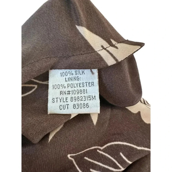 Donna Rico Brown 100% silk Halter Floral Maxi Dress beaded Size 2 - Picture 8 of 11